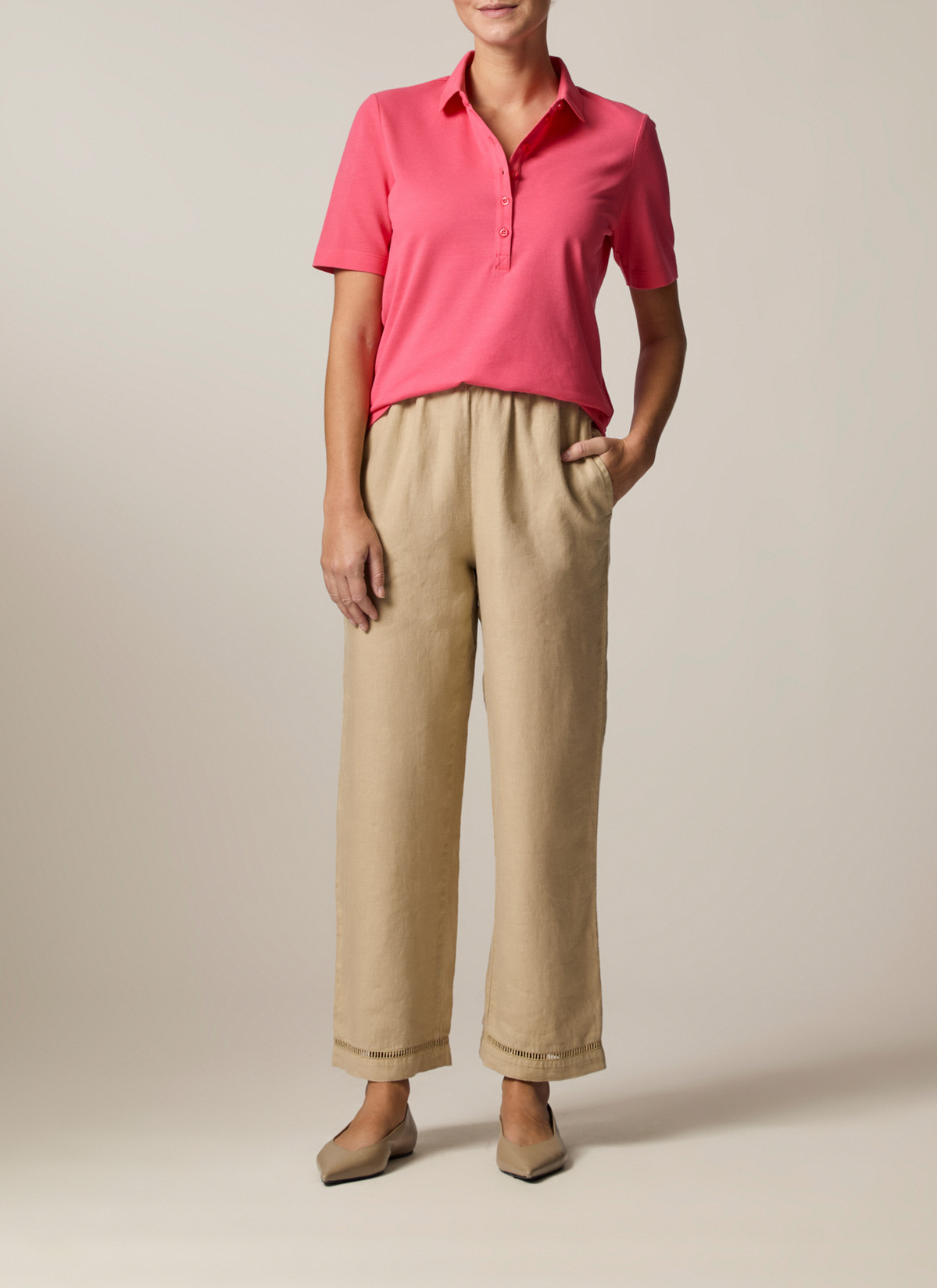 Bluse 1/1 Arm, Hibiscus Detailansicht 2