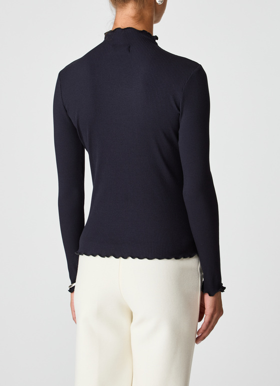 Longsleeve 1/1 Arm Navy Frontansicht