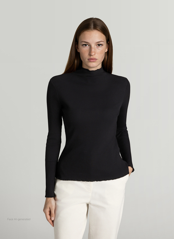 Longsleeve 1/1 Arm Black Frontansicht
