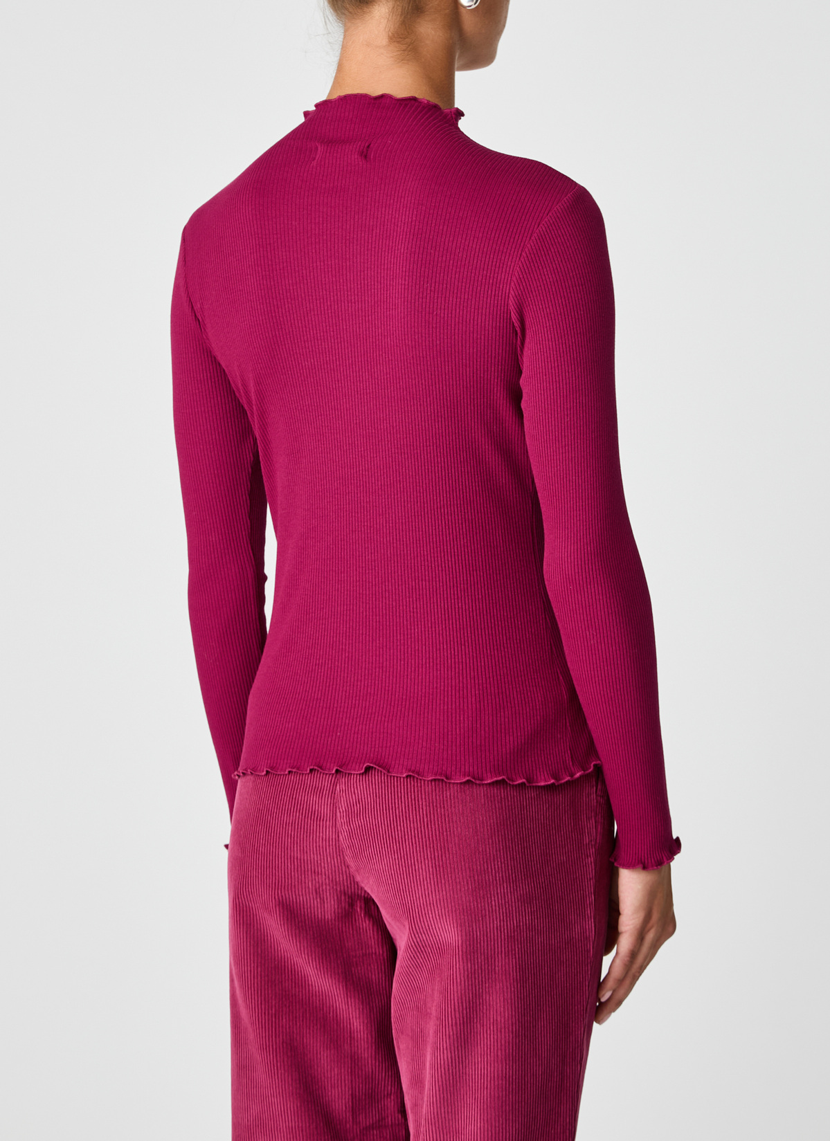 Longsleeve 1/1 Arm, Bordeaux Rückansicht