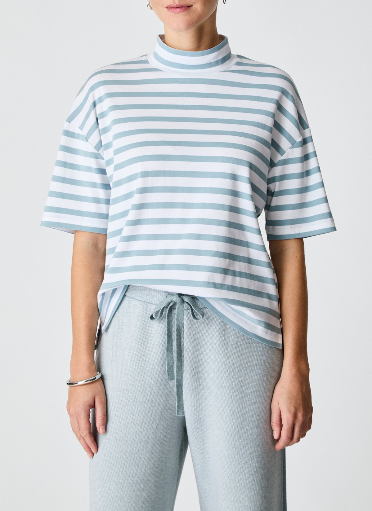 T-Shirt 1/2 Arm, Lake Blue Frontansicht