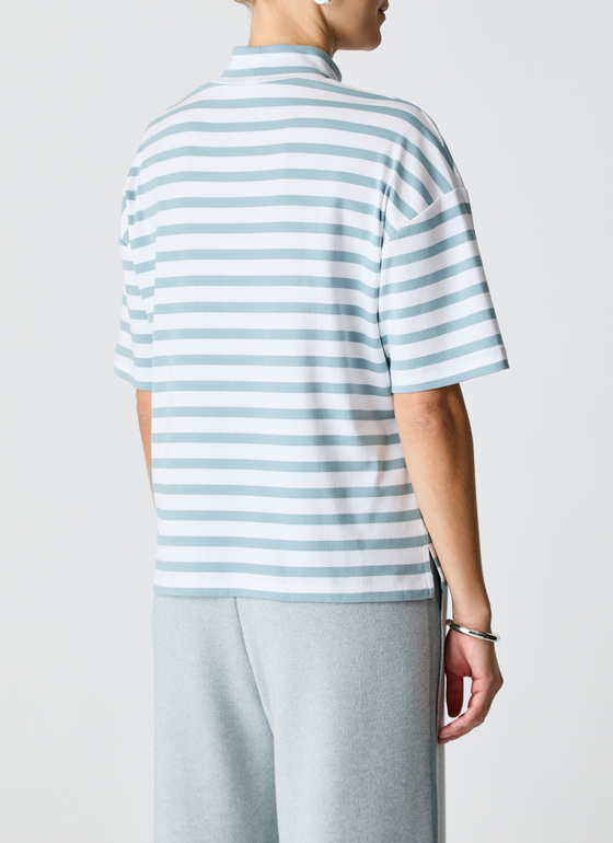 T-Shirt 1/2 Arm Lake Blue Frontansicht