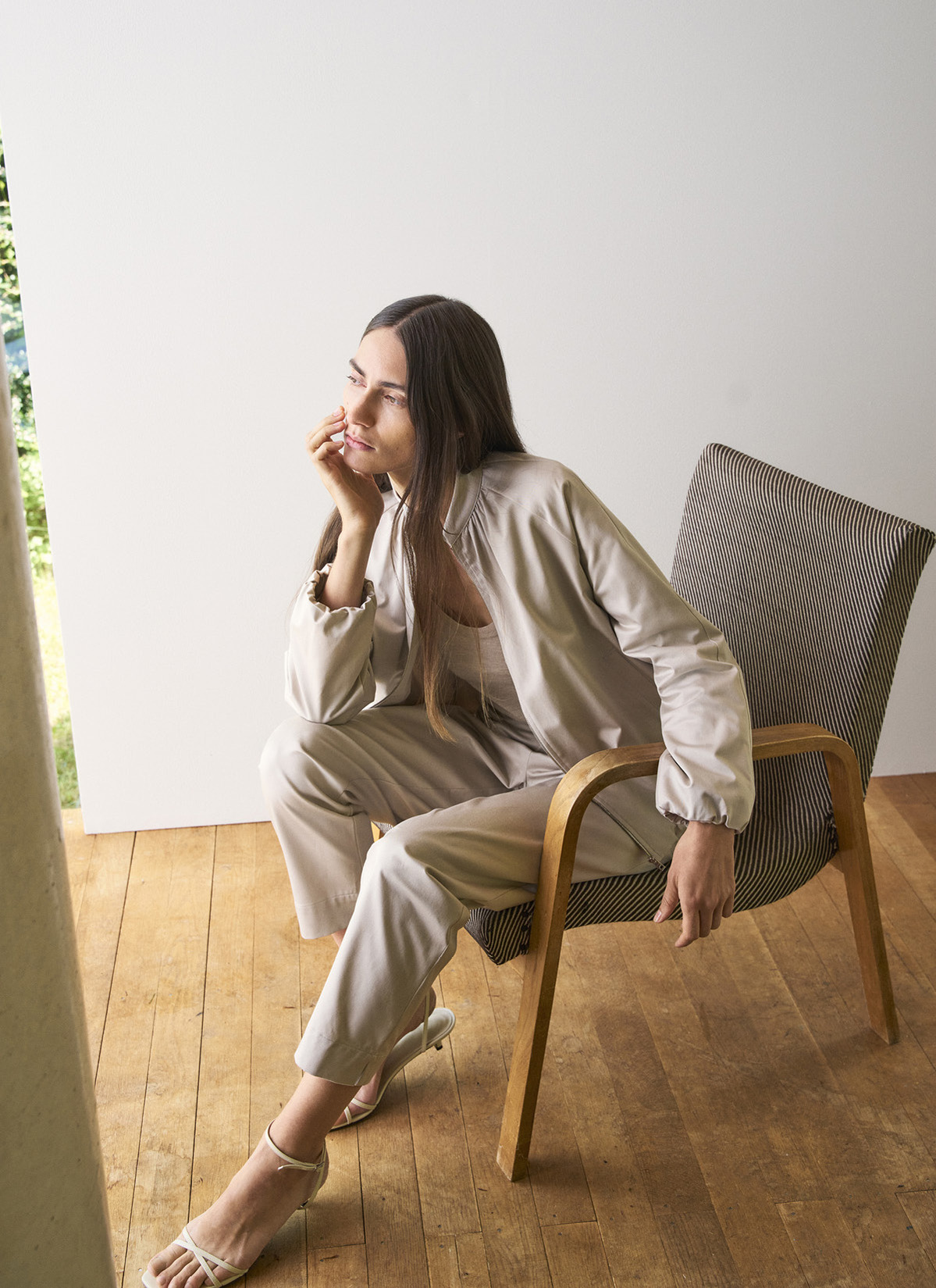 Jacke Web, French Oak Frontansicht