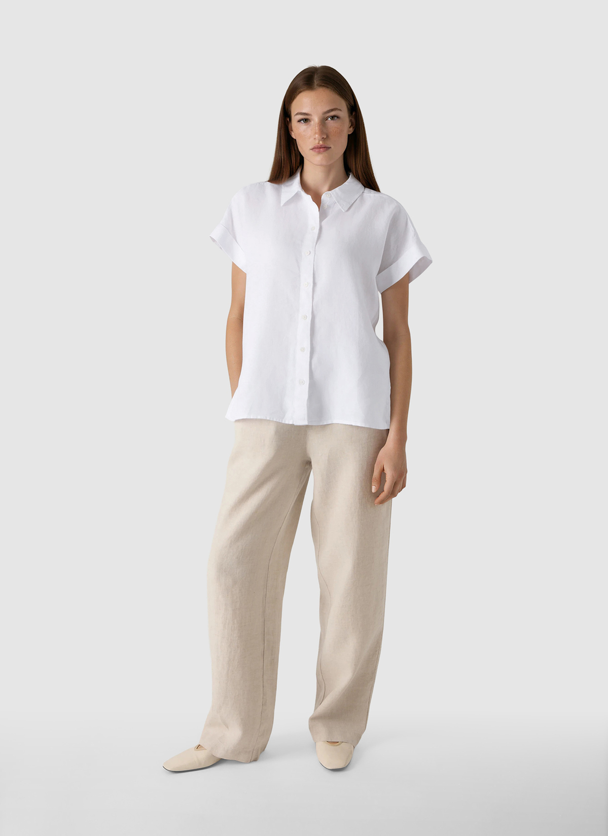 Bluse 1/2 Arm, Pure White Detailansicht 2