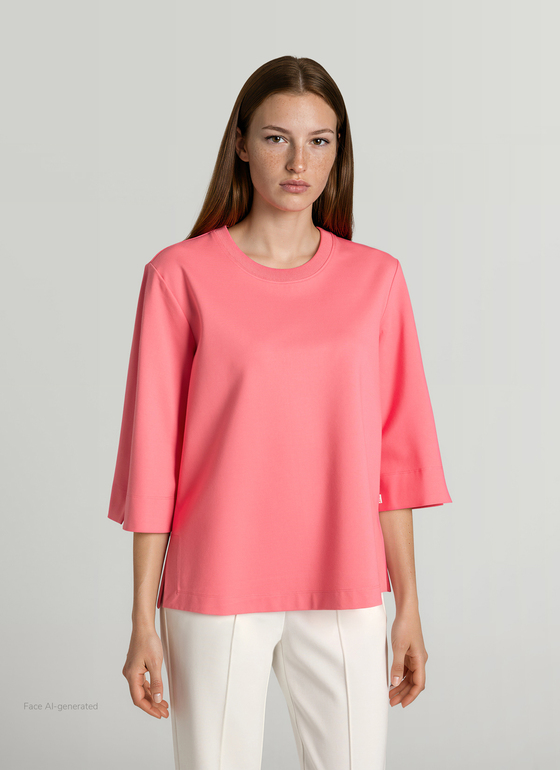 Longsleeve Rundhals 3/4 Arm Desert Rose Frontansicht
