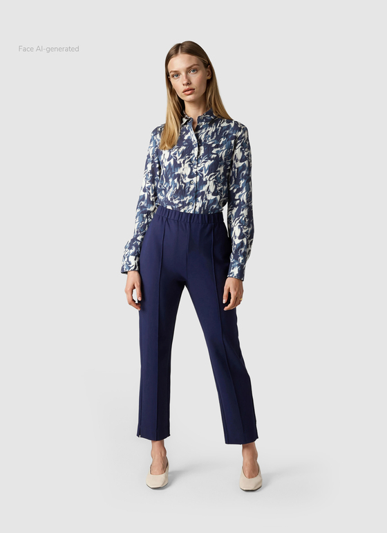 Bluse 1/1 Arm Midnight Sail Frontansicht