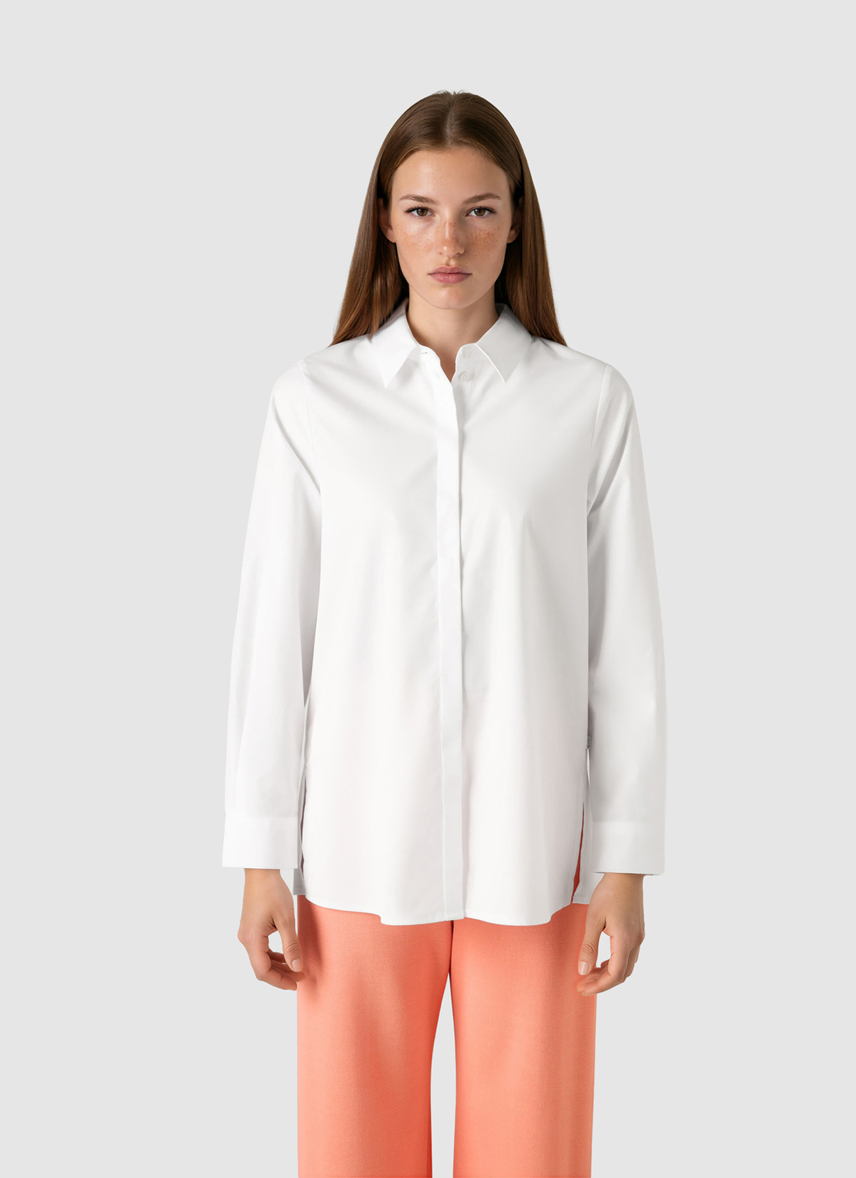 Bluse 1/1 Arm, Pure White Frontansicht