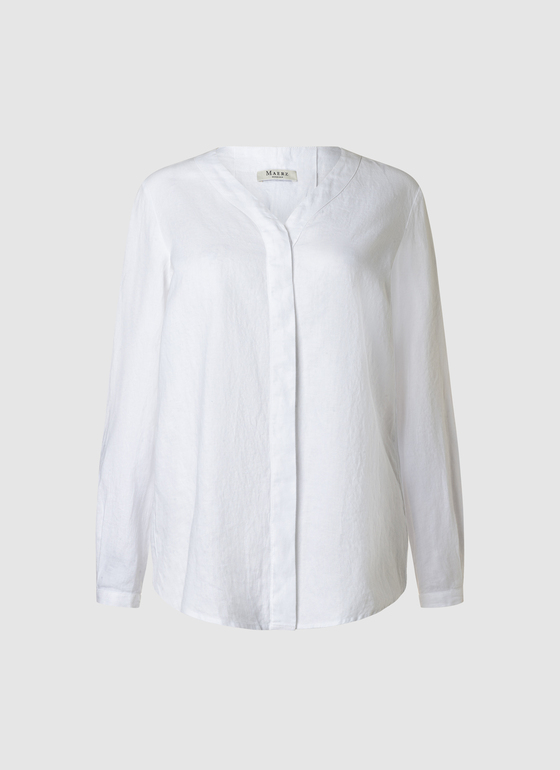 Bluse 1/1 Arm Pure White Frontansicht