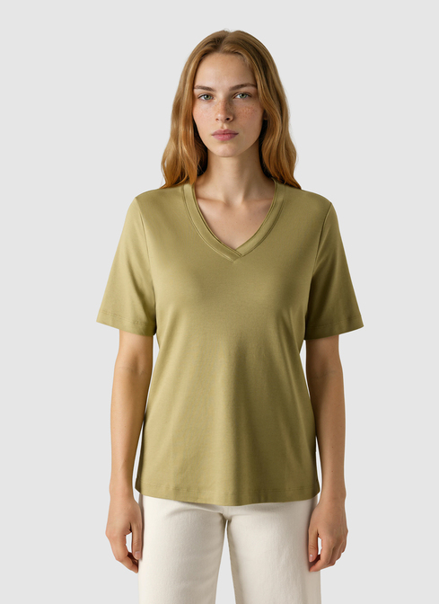 T-Shirt V-Neck 1/2 Arm width=