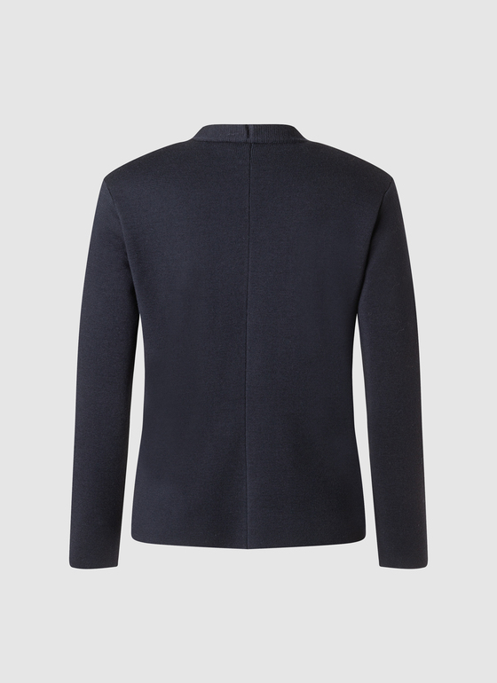 Strick Cardigan 1/1 Arm Navy Frontansicht
