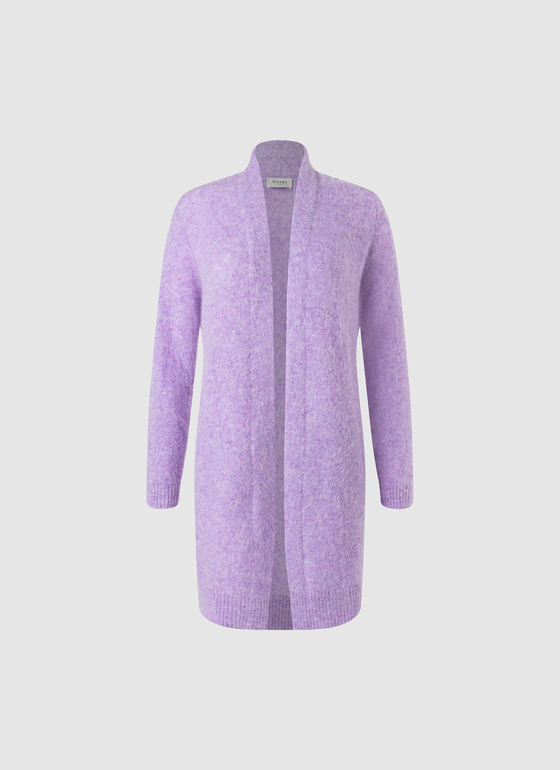 Strickjacke lang Frosted Lavender Frontansicht