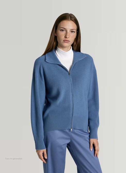 Strickjacke Zip 1/1 Arm width=
