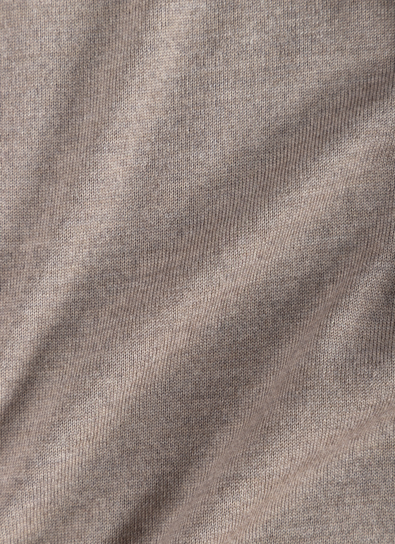 Strick Cardigan 1/1 Arm Taupe Grey Frontansicht