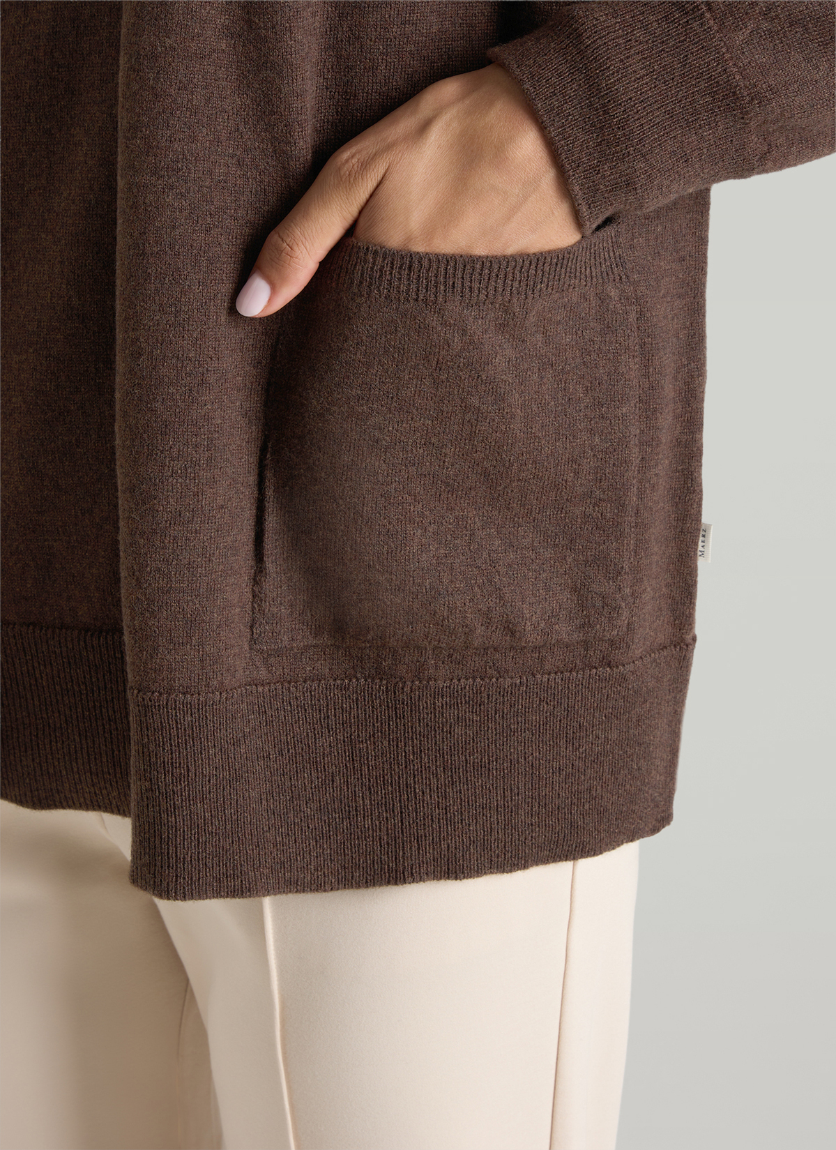 Strickjacke 1/1 Arm, Dark Coffee Detailansicht 1