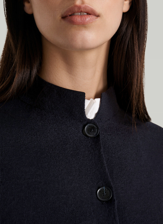 Strick Blazer Navy Frontansicht