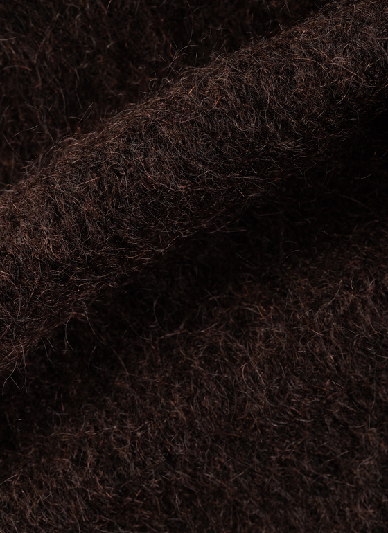 Strickjacke Knopf 1/1 Arm Dark Coffee Frontansicht