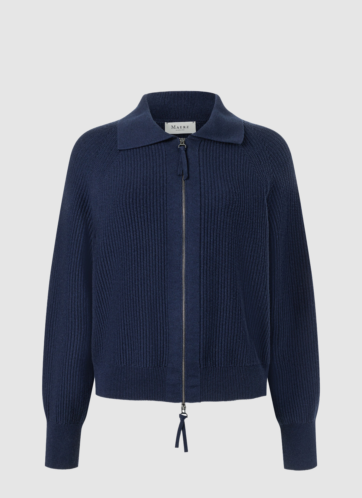 Strickjacke Zip 1/1 Arm, Bright Night 
