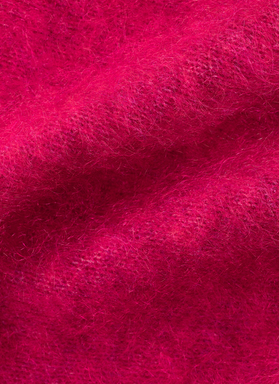 Strickjacke 1/1 Arm Peony Red Frontansicht