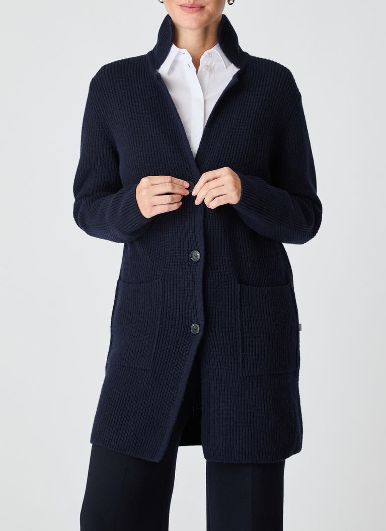 StrickmantelNavy Frontansicht