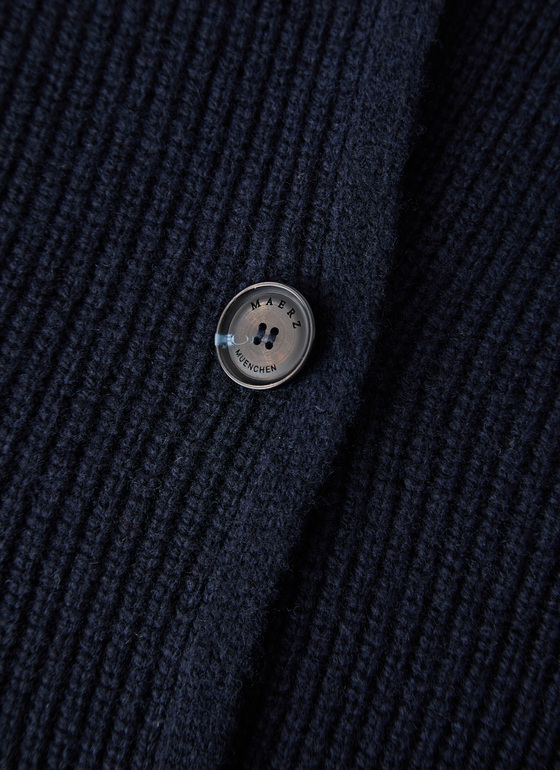 Strickjacke 1/1 Arm Navy Frontansicht