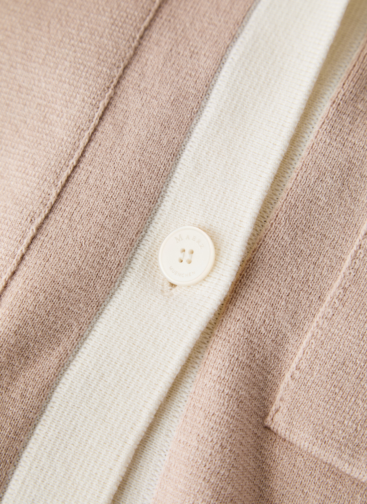 Strickjacke Knopf 1/1 Arm, Sand 