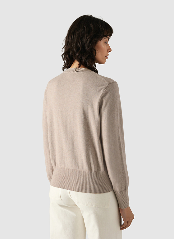 Strickjacke Schalkragen 1/1 Arm French Oak Frontansicht