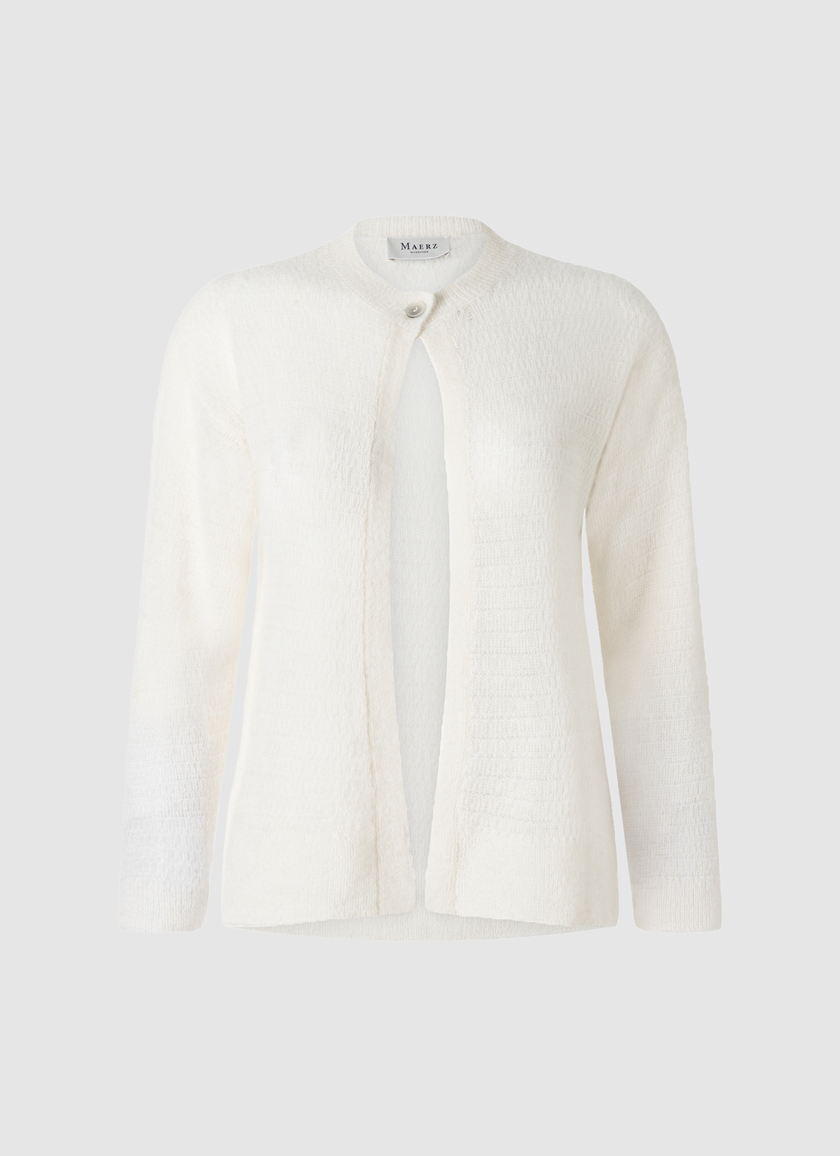 Strickjacke Knopf 1/1 Arm, New White 