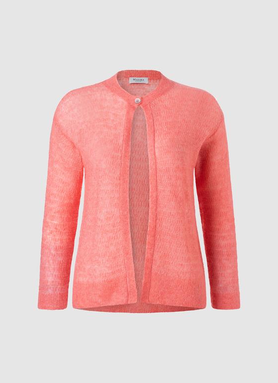 Strickjacke Knopf 1/1 Arm Flamingo Frontansicht