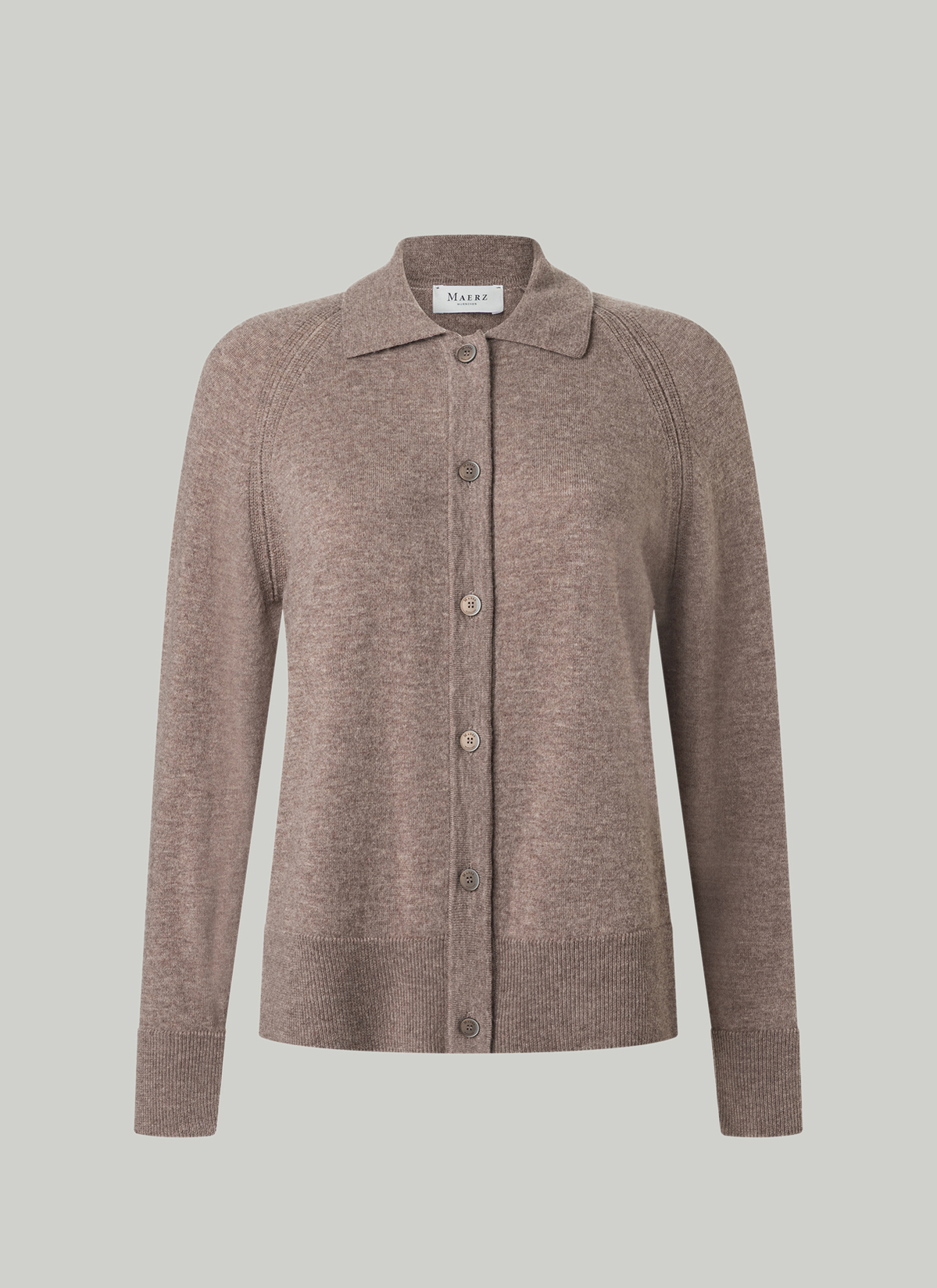Strickjacke lang, Taupe Grey