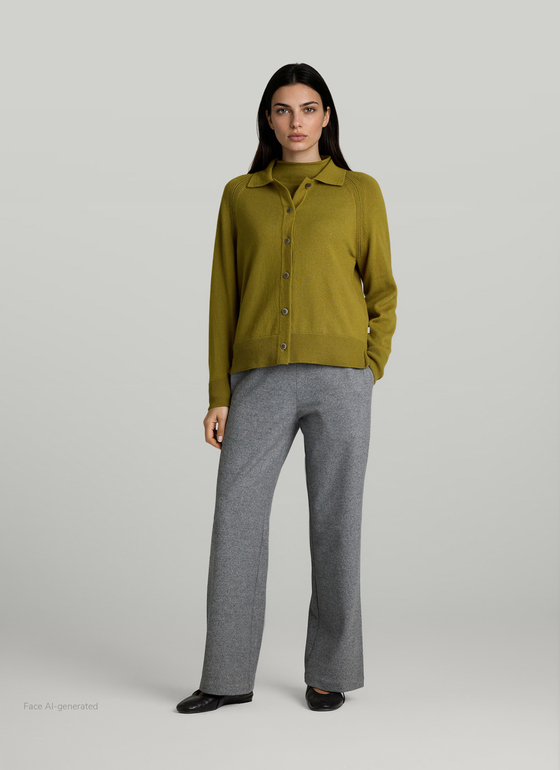 Strickjacke lang Autumn Forest Frontansicht