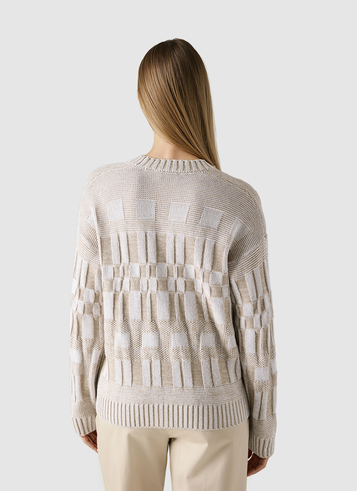 Strickjacke Knopf 1/1 Arm, Frappuccino Rückansicht