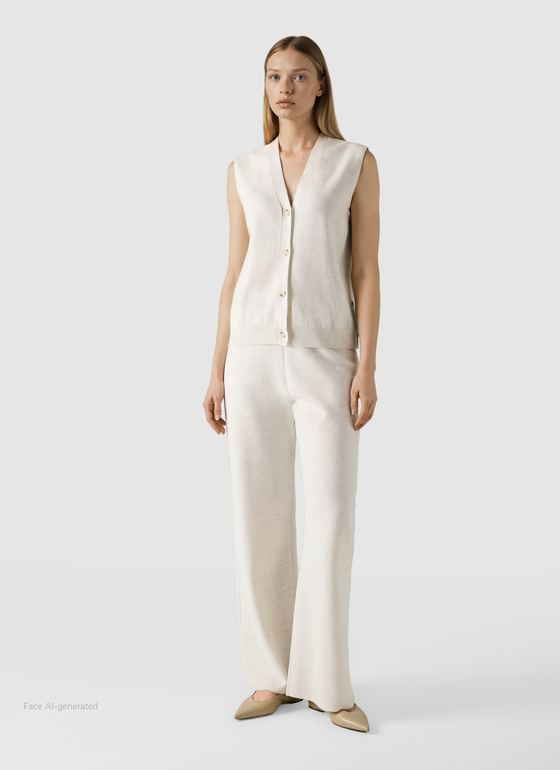 Weste Off White Frontansicht