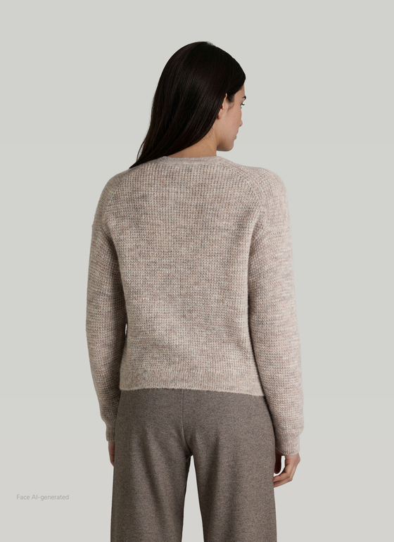 Strickjacke 1/1 Arm Autumn Stone Frontansicht
