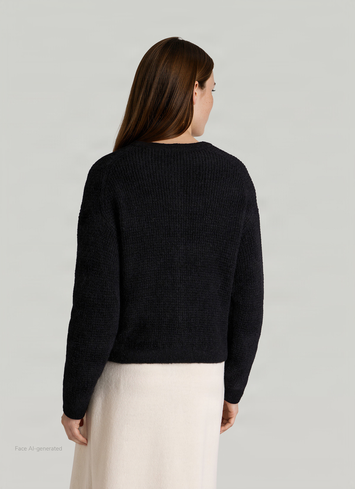 Strickjacke 1/1 Arm, Black Rückansicht