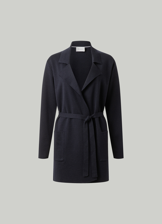 Strickjacke 1/1 Arm Navy Frontansicht
