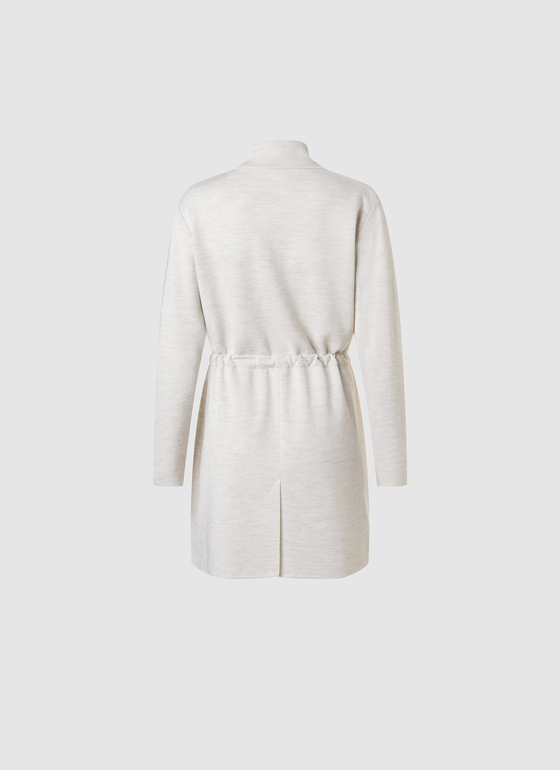 Strickjacke 1/1 Arm Off White Frontansicht