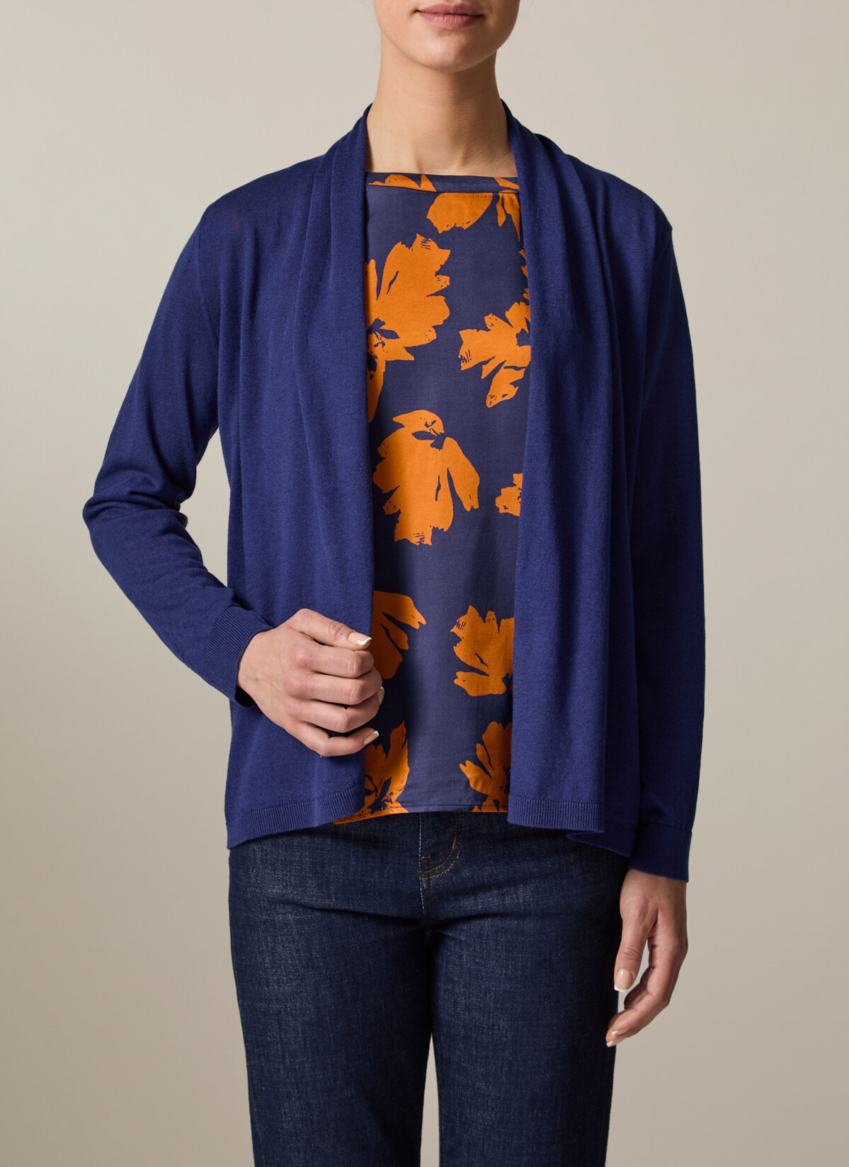 Cardigan, Mystic Blue Detailansicht 1
