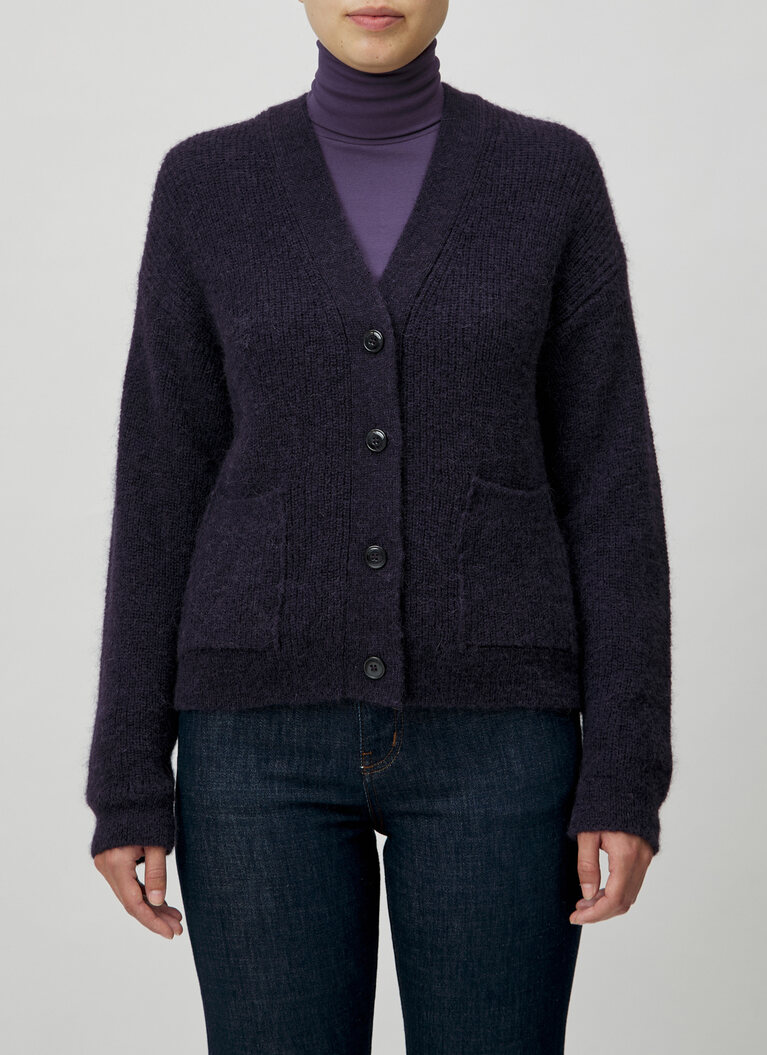 Jacke, Aubergine Detailansicht 1