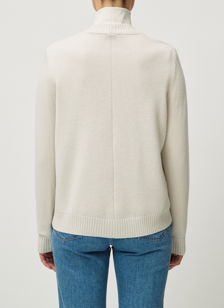 Strick Cardigan 1/1 Arm, Marzipan Rückansicht