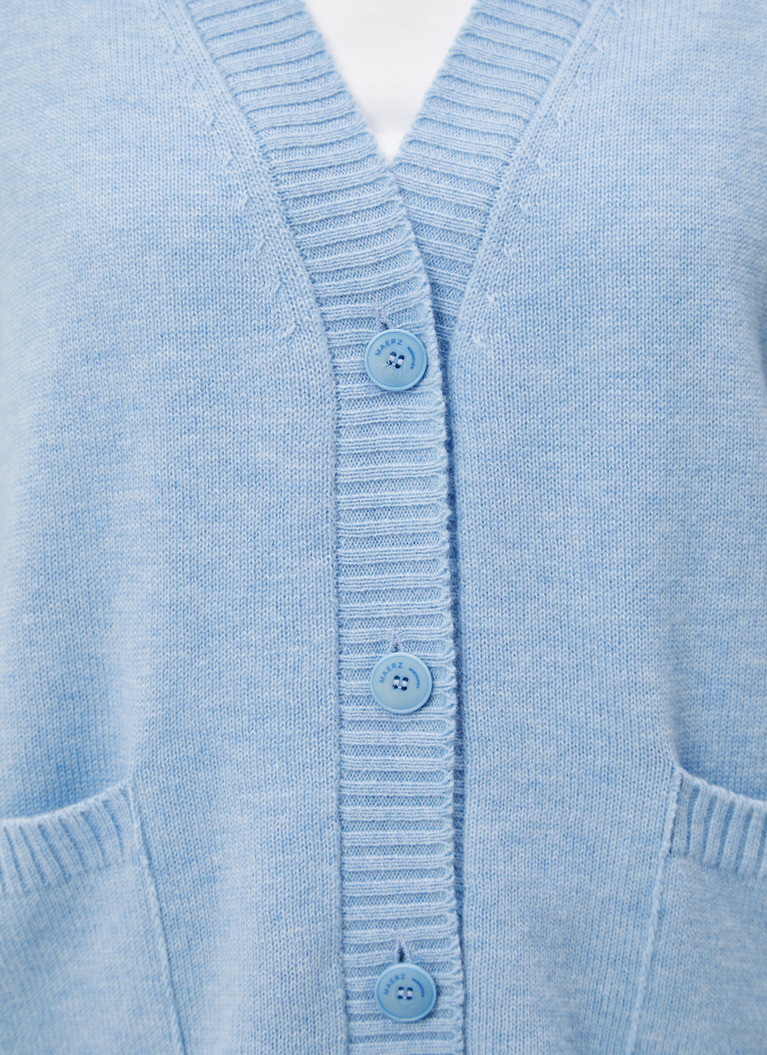 Strick Cardigan 1/1 Arm, Blue Fountain Detailansicht 1