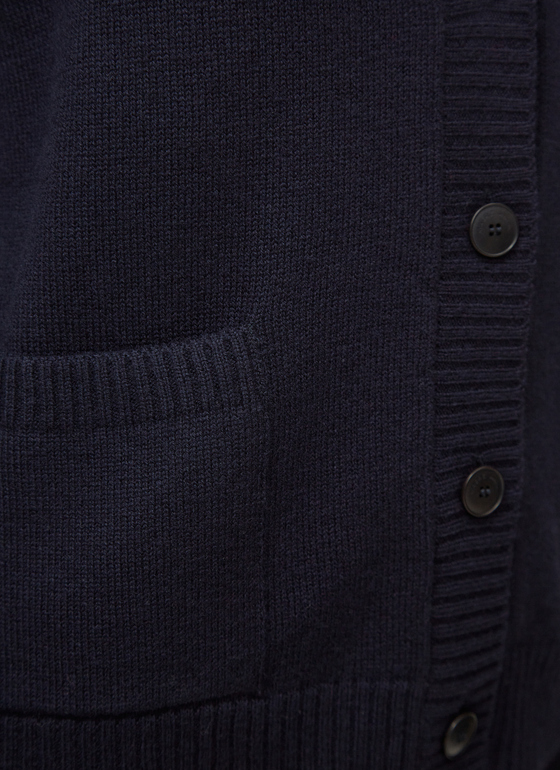 Strick Cardigan 1/1 Arm Navy Frontansicht