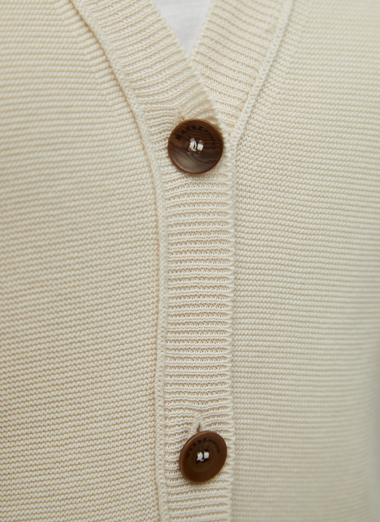 Strick Cardigan 1/1 Arm, White Chocolate Detailansicht 2