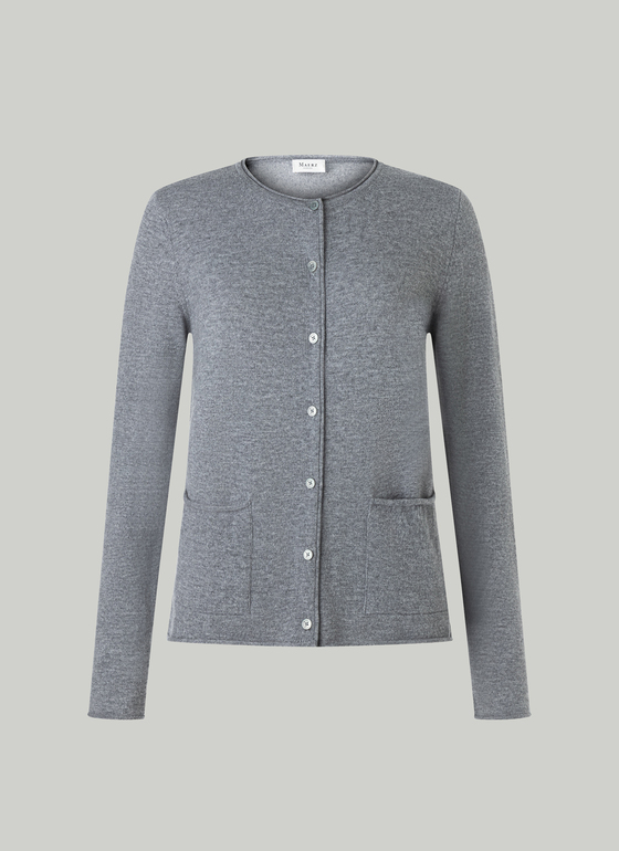 Strickjacke 1/1 Arm Autumn Mist Frontansicht