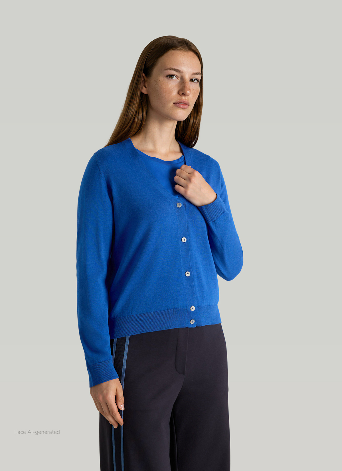 Strickjacke 1/1 Arm, Nordic Light Frontansicht
