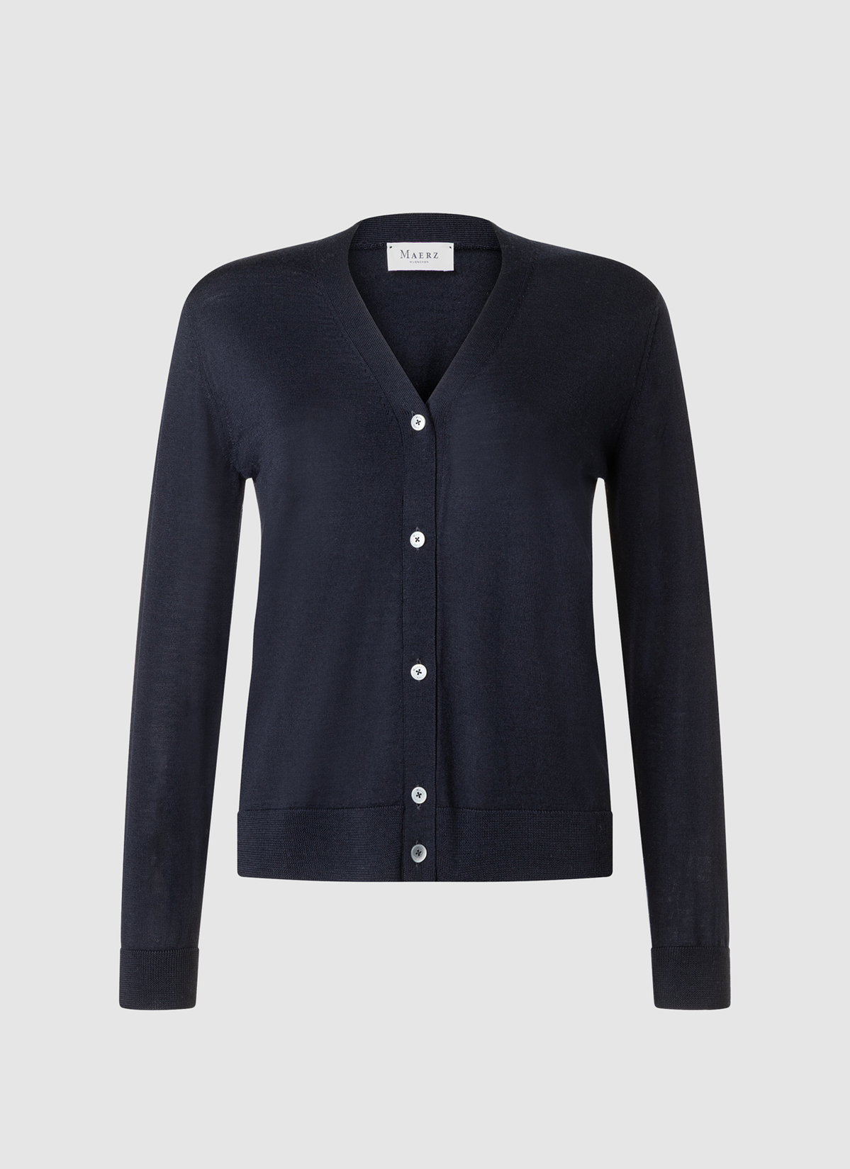 Strickjacke 1/1 Arm, Navy Frontansicht