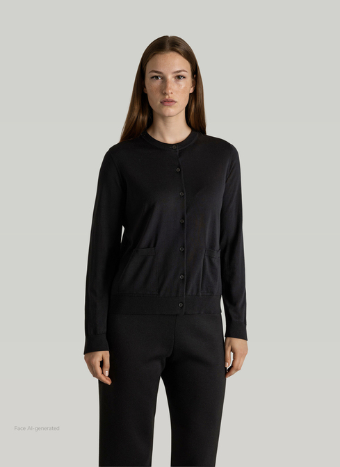 Strickjacke Knopf 1/1 Arm width=