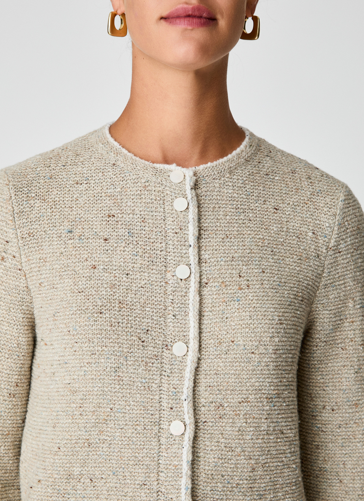Strickjacke Knopf 1/1 Arm, Pearl Detailansicht 1