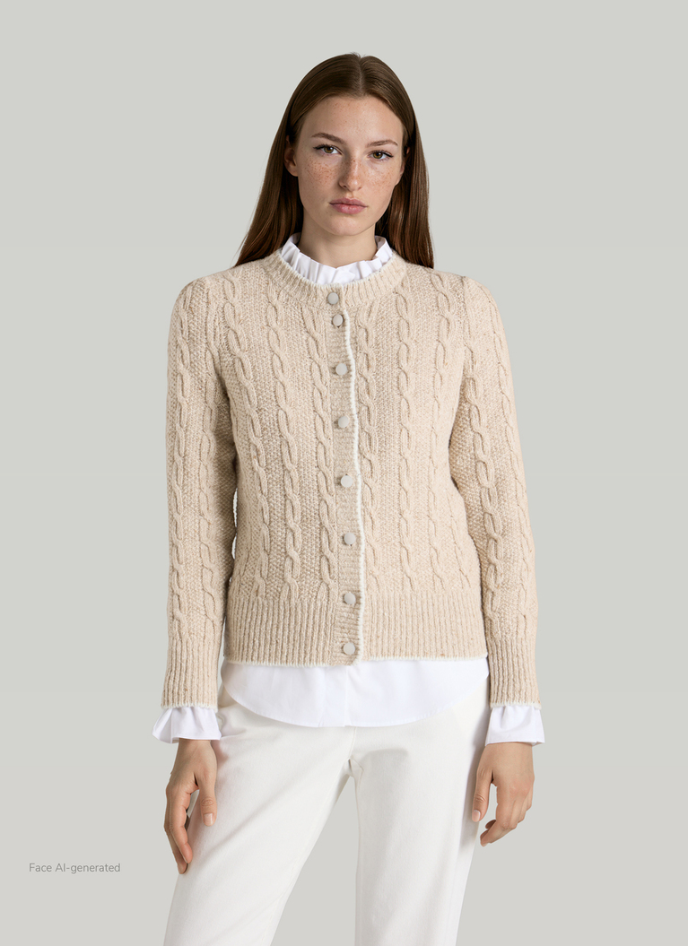 StrickjackeFrosted Dune Frontansicht