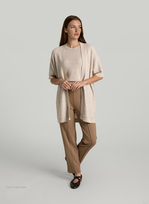 Jacke lang Strick width=