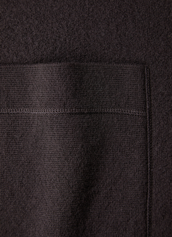 Strick Mantel Dark Espresso Frontansicht